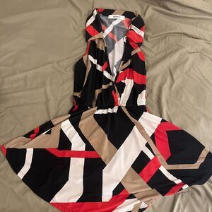 Monaco Women's Black and Red Playsuit-romper